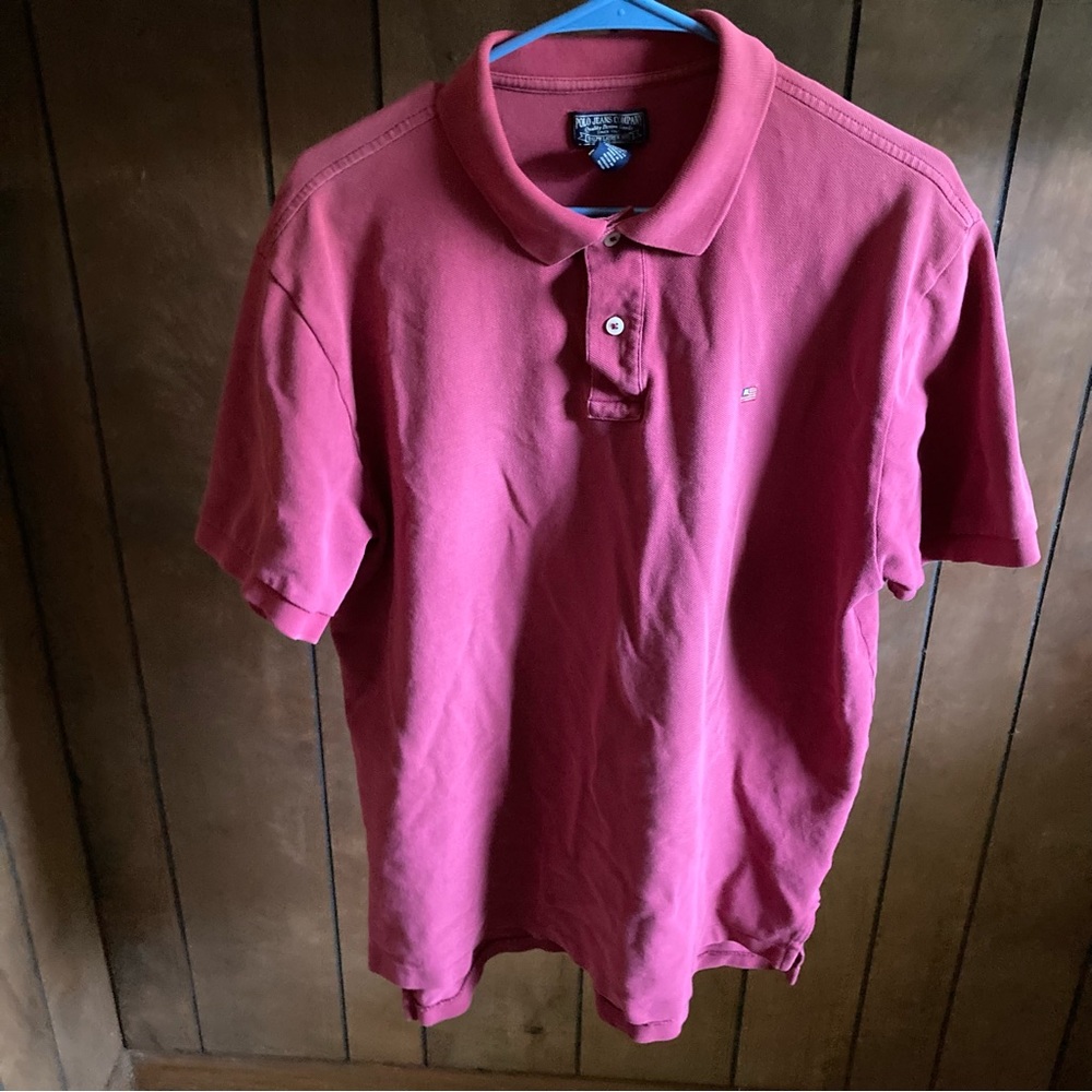 Polo Ralph Lauren Polo Jeans Company Red Short Sleeve Polo Shirt Mens Size L